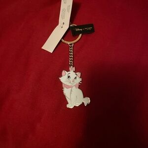 kate spade White and Pink Key and Card Holder